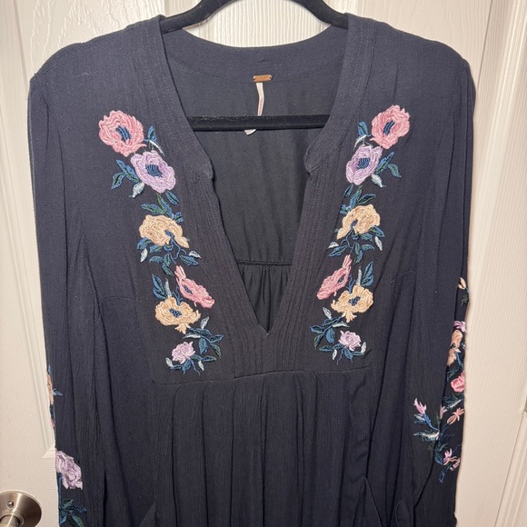 Free People Mia Floral Embroidered Long Sleeve Dress - Picture 4 of 12